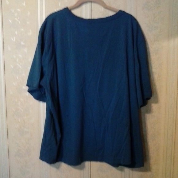 BOBBIE BROOKS WOMAN DARK BLUE EMBROIDERED TOP - Picture 4 of 4